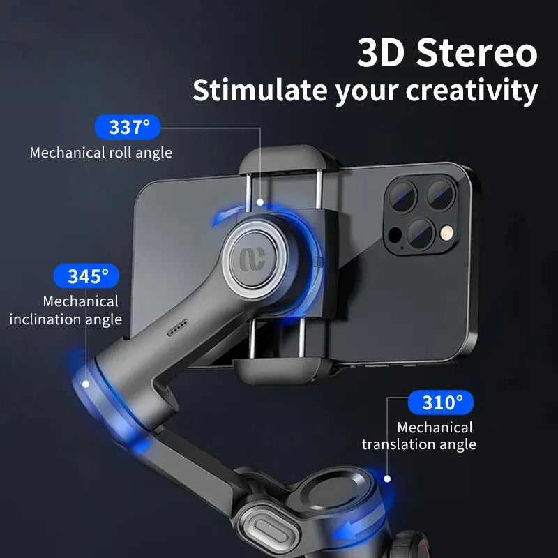 AI Face Tracking Smartphone Gimbal Stabilizer for TikTok & Vlogging