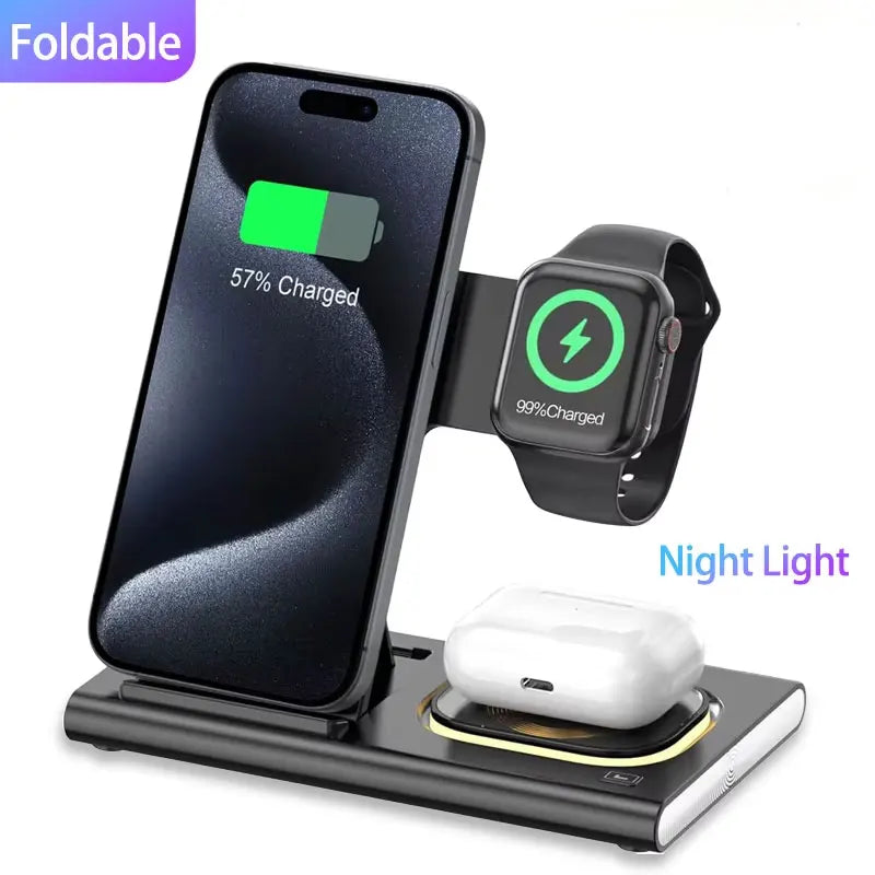 Chargeur Magnétique 3-en-1 Pliable Premium |JEDIONA