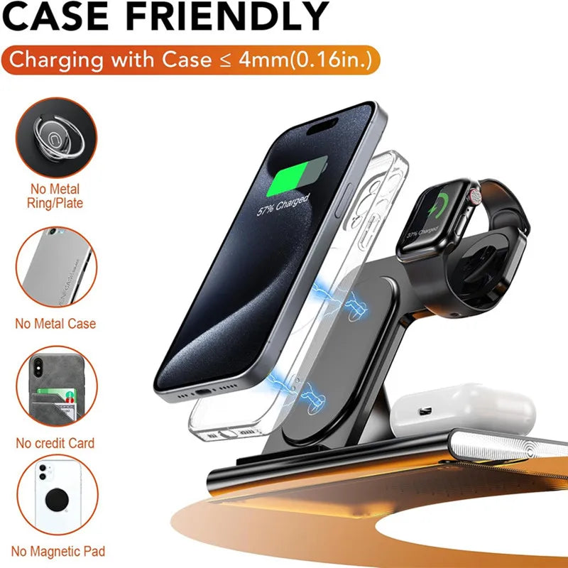 Chargeur Magnétique 3-en-1 Pliable Premium |JEDIONA